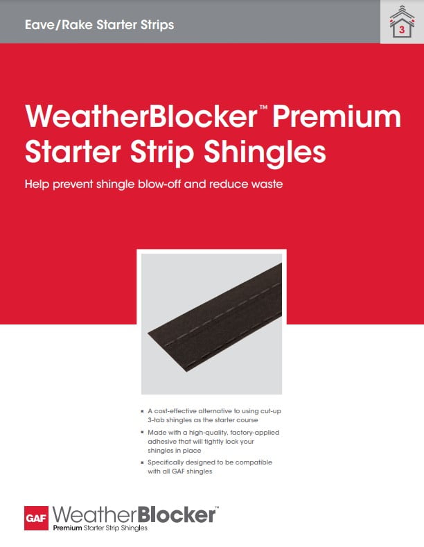 GAF WeatherBlocker Starter Shingles